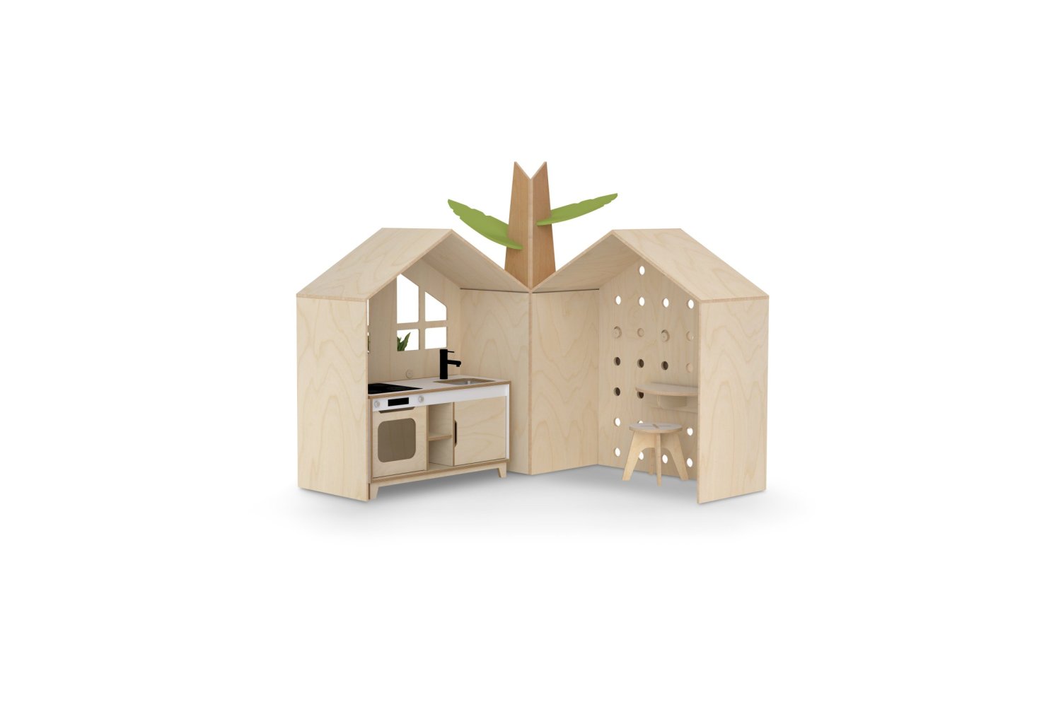 play house, plywood play house