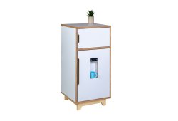 Natural wooden Fridge and Freezer unit WHITE