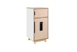 Natural wooden Fridge and Freezer unit WHITE